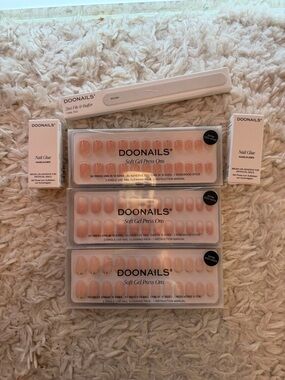 Doonails - Soft Gel Press-On Nails in Nude/Pink - 3 Pack